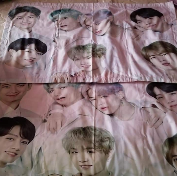 BTS bedsheet and pillowcase